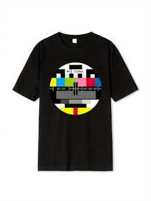 Men's Plus Size T-Shirt 2026, 100% Signs Free, Parker Style, Urban Fashion T-Shirt, Novelty Geometric Design T-Shirt, Short Sleeve, Summer T-Shirt, Extra Large T-Shirt. - 黑色 - 查看 7