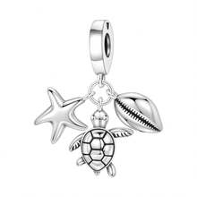 CYCUFF 1 pieza Colgante con diseños de delfín, ballena y estrella de mar plateado, adecuado para hacer pulseras, collares y joyería, excelente como regalo de cumpleaños o para mujer - Multicolor - Ver 22