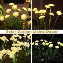 1pc Outdoor Solar Jellyfish Garden Light, Colorful LED Solar Powered Mushroom Flower Landscape Light, Suitable For Outdoor Patio, Walkway, Garden, Corridor, Backyard, Lawn, Decorative Gift - Mushroom - View 11