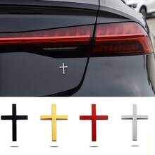 1pc Multi-Color 3D Cross Car Sticker, Personalized 3D Decorative Sticker For Vehicle, Dedicated Car Body Exterior Sticker, Faith Style Car Decal Accessory, Firmly Adhesive, Enhancing Car Aesthetics - 1pc 3D Cross Sticker - View 10