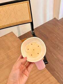 2/4件套可爱花朵造型蘸酱碟，带把手，白色底红色圆点装饰，小碟子，适用于盛放开胃菜、蘸酱、调味汁、小吃、寿司、冰淇淋等。 - 彩色 - 查看 4