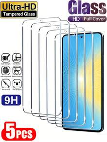 5片装超高清钢化玻璃膜，全覆盖，兼容三星Galaxy S26 S25 S24 Ultra FE A57 A56 A55 A37 A36 A35 A17 A06 A07，9H硬度，防爆防刮，手机屏幕保护膜，无气泡，光滑防油层，自动吸附，易于安装 - 無色 - 查看 13