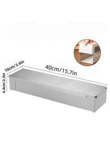 1pc Premium 304 Stainless Steel Tiramisu Baking Pan, Cheesecake Mold, For Making Perfect Mousse Cake, Detachable Clasp And Baffle, Essential Baking Tool For Kitchen - Silver - View 12