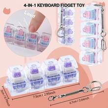 Keychain With Mechanical Keyboard Keycap For Car Lovers - Perfect Gift For Easter And Valentine'S Day - Multicolor - View 8