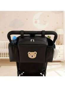 1pc Baby Stroller Hanging Storage Bag, Multi-Functional Large Capacity Organizer Pouch For Child Pushchair - Multicolor - View 8
