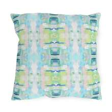 [Pillow Cover]Abstract Art Outdoor Pillow Mirrored Pastel Patio DE1cor, Blue Green BluS1H Pink1PC Pillow Cover, You Can Lean Against It When You're Relaxing On The Sofa; You Can Hug It When You're Thinking; It Can Be Used As A Chair Cushion, Car Cushion, Or Interior Decoration. Suitable For Any Room – Bedroom, Guest Room, Children's Room, Recreational Vehicle, Or Vacation Home. - White - View 1