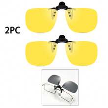 2pcs Unisex Fashion Clip-On Bicycle Glasses, Flip-Up Design Suitable For Regular Glasses, Great For Outdoor Activities - 彩色 - 查看 15
