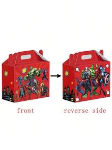 Marvel 12pcs Durable Cardboard Avengers Gift Box Easy To Assemble One Piece Handle Reusable Party Candy Box - Multicolor - View 7