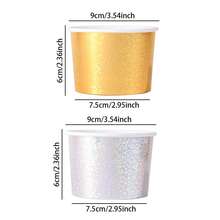 1. Holographic Silver Glitter Ice Cream Cups, 10pcs/20pcs/40pcs Set, 3oz Leak-Proof Disposable Dessert Bowls Suitable For Hot Or Cold Food, Birthday, Wedding, Party Supplies, Bridal Shower, Desserts, Popcorn, Yogurt And Party Favors - View 8