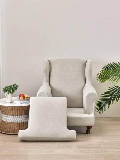 2件装牛奶丝防滑弹力印花简约波点抱枕套，图案百搭，可作装饰老虎凳套，宠物友好，四季皆宜