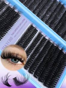 Bộ nối mi giả dạng chùm 720/666 sợi, dung lượng cao, mi giả bền lâu có keo dán, nhíp, cọ mascara, thân thiện với người mới bắt đầu, bộ mi giả mềm mại, bông xốp, mi giả tái sử dụng, trông tự nhiên, dung lượng lớn, tự làm tại nhà, bộ nối mi dạng chùm, phù hợp cho trang điểm mắt hàng ngày, chụp ảnh, đám cưới. - Nhiều màu - Xem 9