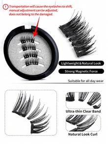 MAANGE 1 Paar magnetische Halbwimpern, Fuchsaugen, Katzenaugen, tragbar, natürlich & realistisch, wiederverwendbar, starke magnetische Haftung, kein Kleber oder Make-up-Entferner erforderlich, erzeugt natürliche Verlängerung, Lockung & Augenvergrößerungseffekt, Reiseessentiell, Geschenk für Frauen - Halbe Wimpern - Übersicht 8