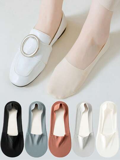 Random 3/5/10 Pairs Women's No-Show Socks - Lightweight Comfortable Invisible Non-Slip Breathable Cooling For Flats Spring Summer