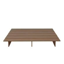 Low Bed Stage Bed Bed Frame Width 120cm Slatted Bed Floor Bed Low Type With Legs Wood Grain Melamine Finish Load Capacity 200kg Breathable Rounded Corners With Felt Side-By-Side Possible Easy Mattress Selection Nordic Style Single Life - Brown - View 2