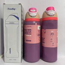 OWALA New 24OZ Stainless Steel Insulated Water Bottle With Straw, Suitable For Sports, Travel And School Activities. This Water Bottle Can Keep Water Temperature For Over 24 Hours, With Good Sealing, Portable, And Flip-Top Design, Perfect For Holding Cold And Hot Drinks, Coffee And Iced Beverages. - 彩色 - 查看 15