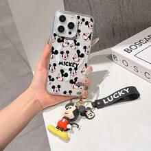 This Disney Mickey Mouse Pattern Lanyard Phone Case Features A Strong Magnetic Closure And Full Coverage Of Acrylic And TPU Material. It's Shockproof, Lightweight, And Suitable For IPhone17/16/11/13/15/15 Plus/15 Pro/15 Pro Max/12/14 Pro Max/11 Pro Max/12 Pro/12 Pro Max/13. It's A Popular Birthday Gift, Business Gift, Durable, Stain-Resistant, And Fingerprint-Resistant New Phone Case For Men And Women. It Also Includes A Mickey Mouse Phone Case And Mickey Mouse Doll Bracelet. Compatible With SamsungGalaxy S20, S21, S22, S23, And S24 Series. It's The Perfect Gift For Friends And Family. This Stylish Phone Case Is Fun, Lightweight, And Durable. IPhone17 Pro Max Phone Case, Minnie Phone Case. - màu đen - Xem 7