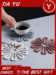 1 件装硅胶耐热餐垫，圆形防滑厨房餐桌垫，适用于热菜、锅具和杯子 - 仅限手洗，耐用尼龙材质 - 彩色 - 查看 1