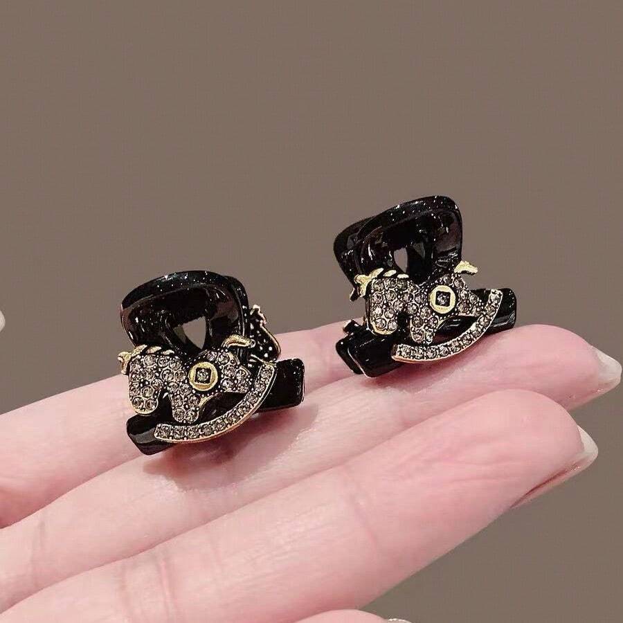 スワロフスキーアクセントの前髪ピンセット サイドシュリンプクリップ ミニチュアアップスタイル サイドヘアアクセント - 1 - チェックする 1