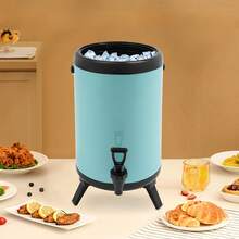 SanBouSi Insulated Beverage Container With Spout Cold And Hot Drink Dispenser For Parties - Blue - View 7