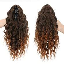12 Inches Synthetic Curly Claw Clip In Ponytail Fashion Daily Use Heat-Resistant Elegant Halloween Holiday Promotion - Multicolor - View 3