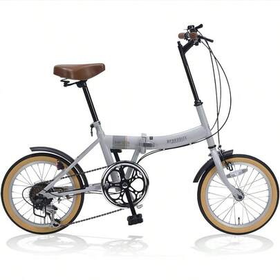 MYPALLAS 折畳自転車16インチ シマノ製サムシフト6段変速 お洒落な3色カラーバリエーション 日常でしっかり使えるコンパクト自転車 街乗り 通勤通学 男女兼用 MF103