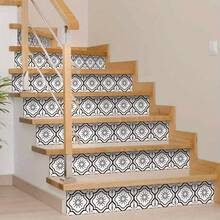 Multicolor Geometric Talavera Tile Stickers 4x4 Inch 24 Pack Self Adhesive Wall Decals Easy Peel And Stick For Kitchen Bathroom Stair Decor - Multicolor - View 5