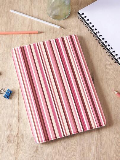 1件装Y2K粉棕撞色设计，粉棕白条纹图案平板电脑保护套，兼容iPad（A16）11英寸第11代（2025款）/第10代、10.2英寸、Pro（2021款/2020款）、Galaxy Tab A8 10.5英寸（2022款）、Matepad 10.4/Tab，防摔，带笔槽，支持睡眠/唤醒功能，适合送给孩子/家人，浪漫礼物。