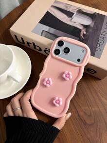 Ốp lưng điện thoại silicon thiết kế hoa macaron 3D mới nhất năm 2026, chống sốc, tương thích với Samsung Galaxy S26, S25, S24, S24Plus/S24+, S24Ultra, S24FE, S20, S21, S22, S23 và 11/11 Pro/11 Pro Max, 12/12 Pro/12 Pro Max, 13/13 Pro/13 Pro Max, 14/14 Pro/14 Pro Max, 15/15 Pro/15 Pro Max, 16/16 Pro/16, 17 Pro Max - Hồng - Xem 3