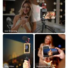 Bộ chuyển đổi ren APEXEL 17mm + 37mm với đèn LED chiếu sáng, tương thích với tất cả các điện thoại thông minh; Bộ chuyển đổi điện thoại đa năng, phụ kiện ống kính điện thoại di động dành cho các ống kính macro/góc rộng/mắt cá của Apexel (Không bao gồm ống kính). - Xem 9