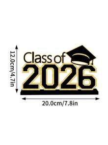 1件黑色和金色2026毕业季装饰木质桌面摆件 - A - 查看 8