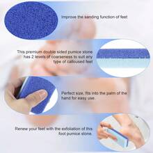 J·FOCUS 4pcs Double-Sided Foot Scrubber, Callus Remover, Foot Cleaning & Care Tools - Blue - View 4