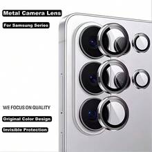 合金镜头保护膜，适用于 Galaxy S26/S25/S24/S23/S23 Ultra Plus FEs A05S A06 A15 A16 A17 A24 A25 A26 A35 A36 A37 A54 A55 A56 A57 等机型，原色镜头保护膜，单镜头保护膜，超薄钢化玻璃铝合金边框，兼容手机壳，母亲节礼物佳选 - 無色 - 查看 5