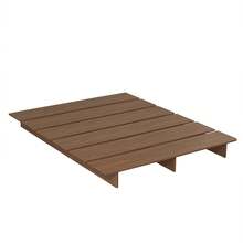 Low Bed Stage Bed Bed Frame Width 120cm Slatted Bed Floor Bed Low Type With Legs Wood Grain Melamine Finish Load Capacity 200kg Breathable Rounded Corners With Felt Side-By-Side Possible Easy Mattress Selection Nordic Style Single Life - Brown - View 12