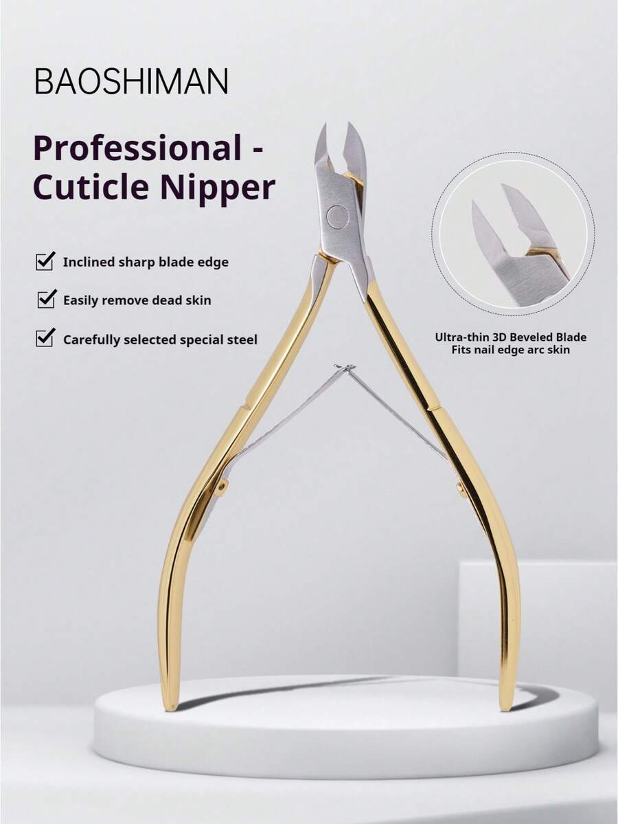 BAOSHIMAN Professional Callus Remover, Stainless Steel Callus Trimmer, Callus Removal Nipper With Sharp Blades, Manicure Tool, Dual Spring Design, For Nail And Foot Care (Silver, Gold) - Multicolor - View 1