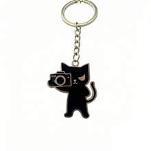 Keychain Pendant, Suitable For Hanging On Wallet, Bag, Gift For Friends, Party Favors, Couple Keychain, Zinc Alloy Cat Keychain, All Year Round - Cool Cat Keychain - View 1