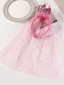 1个女孩粉色皇冠发箍，公主皇冠发饰 - 粉色 - 查看 12