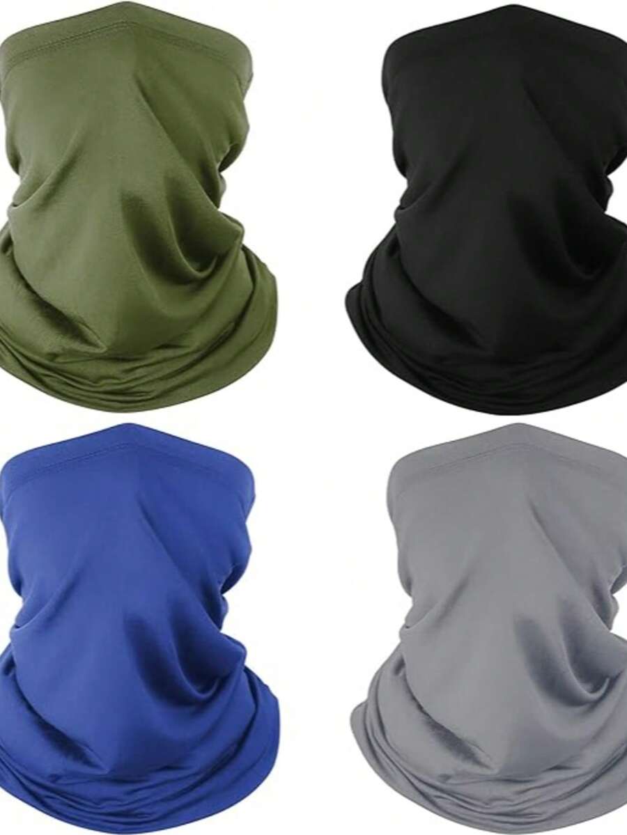 4件套围脖式面罩：防晒降温围巾头巾，男女皆宜 - 面罩 - 查看 1