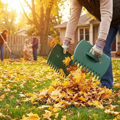 2pcs Heavy Duty Leaf Claws | Large Lawn & Garden Debris Collector Tool With Grip Holes, Durable Plastic Structure, All-Season Debris Collector, Convenient Garden Cleaning Accessory