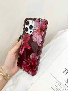 Ốp lưng điện thoại dày dặn, chống sốc, họa tiết hoa lượn sóng tối giản màu kem, tương thích với iPhone 17pro/17Air/17/17promax/16/11/16pro/16plus/16promax/16e/15Promax/13/14/12/XS/XR/7G/8P, chống rơi vỡ. - Nhiều màu - Xem 7