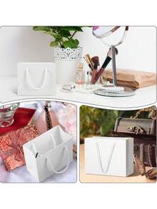 20/10/5/1pc White Mini Gift Bags With Handles, Gift Card Bags, Small Paper Party Favor Boxes, Suitable For Mother's Day, Wedding, Baby Shower, Birthday Packaging, Size: 4.7 X 3.9 X 2.3 Inches - Multicolor - View 5