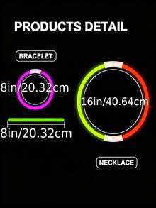 50/100 Peças Bastões Fluorescentes de 8 Polegadas - Opções Multicoloridas, Adequados para Colar, Pulseira DIY, Festa de Aniversário, Casamento, Halloween, Lembrancinhas, Presentes de Ano Novo e Dia dos Namorados - Visão 6