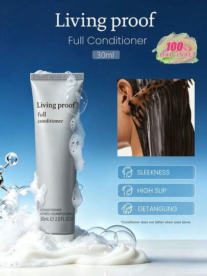 Living Proof 30ml Volumizing & Nourishing Hair Conditioner, Lightweight Non-Greasy Breathable Formula, Sili-CLONE™ Hair Technology, Doubles Hair Volume, Nourishing & Moisturizing, Silicone-Free, Suitable For Fine/Thin Hair Daily Use, Suitable For Beginners, Gift, Korean Beauty
