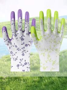 Conjunto de 4 luvas de jardinagem, impermeáveis e resistentes ao desgaste, anti-perfurações, luvas de nitrilo multiuso reutilizáveis, resistentes a cortes e à corrosão química, adequadas para limpeza doméstica, cozinha, banheiro, plantio de rosas, paisagismo, projetos de bricolagem, manutenção de jardins e outras ferramentas de jardinagem. - Multicolorido - Ver 10