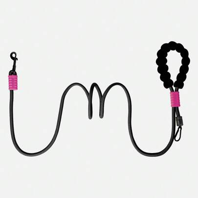 1.85米/6英尺带衬垫手柄狗绳，1厘米厚反光尼龙宠物牵引绳，适用于中大型犬