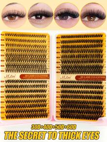 720片混合D型卷翘浓密假睫毛，数量充足，品质优良，价格最低，全新DIY假睫毛，柔软蓬松，3D仿貂毛假睫毛，假睫毛，化妆，睫毛嫁接，短款假睫毛，DIY假睫毛，浅色假睫毛，在家DIY睫毛嫁接 - D - 查看 3