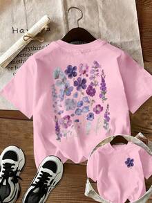 Casual Short-Sleeve Plus Size T-Shirt With Perfect For Summer And Spring, Designed For Women Pink - Pink - View 1