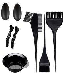 12pcs/Set Reusable Silicone Hair Dyeing Cap, Hair Salon Dyeing Tool - Multicolor - View 5