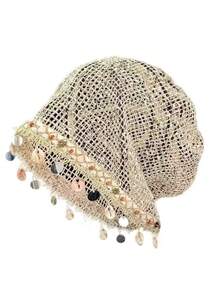 1pc Bohemian Style Shell Pendant Beanie Hat, Vintage Hollow Out Breathable Sunhat For Women, Spring/Summer,Beach,Travel - Seashell Tassel Hat - View 6