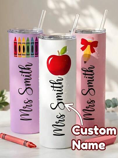 1pc Custom Name Stainless Steel Straw Cup,Custom 20oz Straw Cup With Names,3 Colors,Personalized Stainless Steel Straw Cup,Custom Straw Cup With Names,Drinking Cup With Fun Patterns, Warm Gift, Lovely Family Gift,Ideal For Teacher's Day, Valentine's Day,Mother's Day, Father's Day, Birthdays, Anniversaries,Wedding Gift, Couples Gift, Best Gift For Mom,Dad,Wife,Husband,Girlfriend,Boyfriend,Gift For Her Or Him
