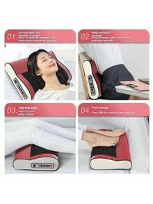 AXH. Multi-Function Neck & Shoulder Massager, Home Neck & Back Kneading Tool, Equipped With Adjustable Heating & Massage Functions (6 Massage Buttons), Massage Vibrator - EU C Type Plug(220-240V) - View 7